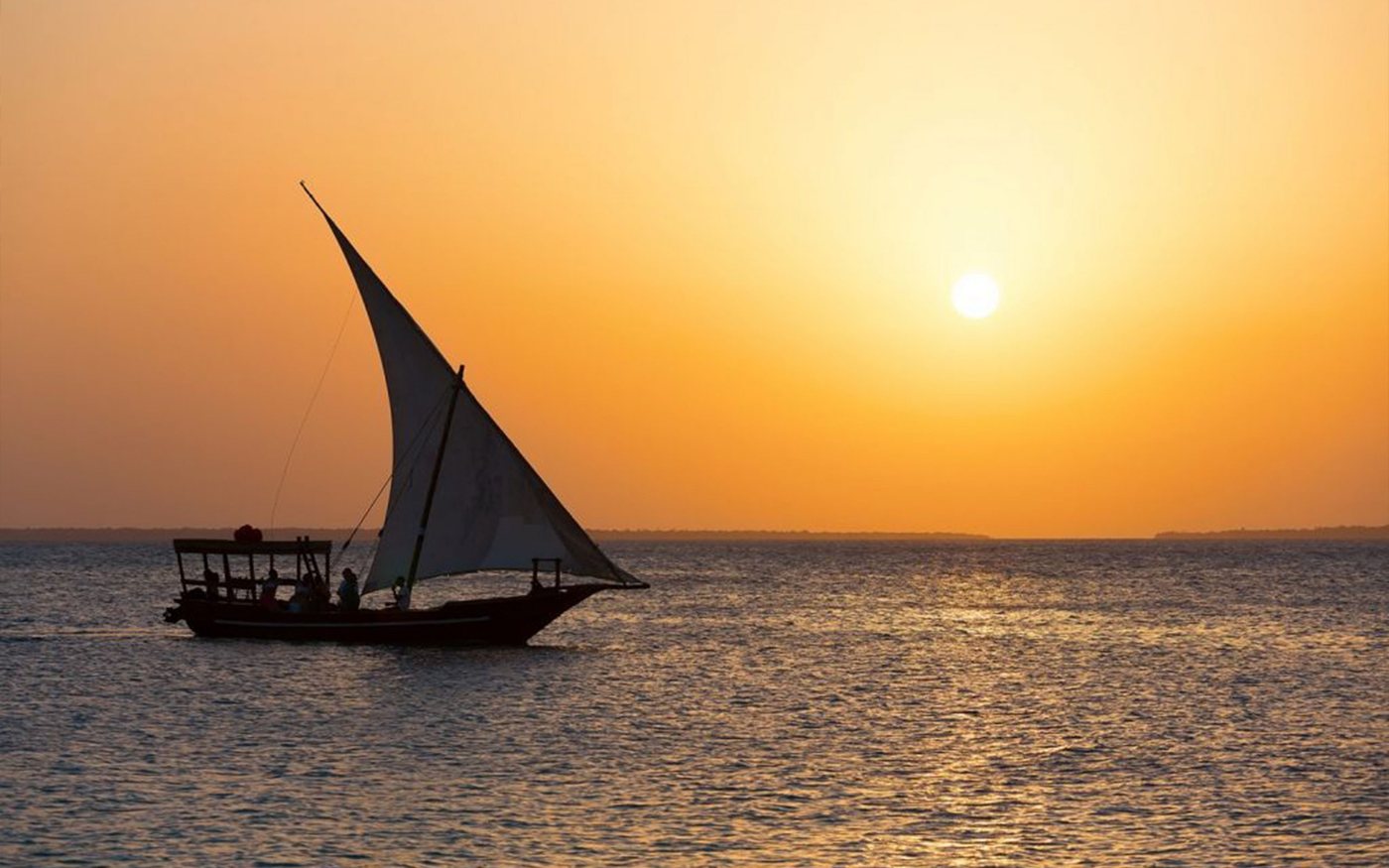 Dhow at sunset